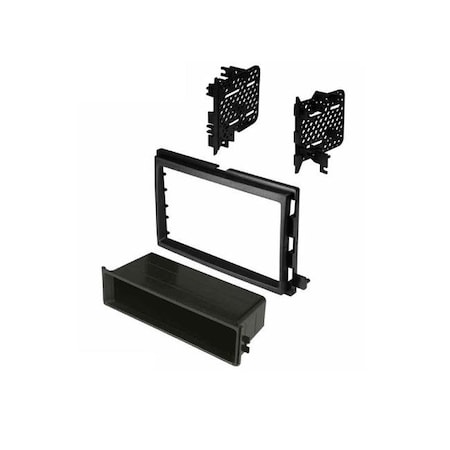 Acoustic Single & Double DIN Stereo Dash Kit; Black AC927096